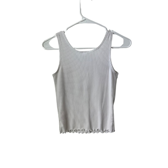 Target White Ribbed Button-Front Basic Tank Top Size Small - Picture 2 of 2